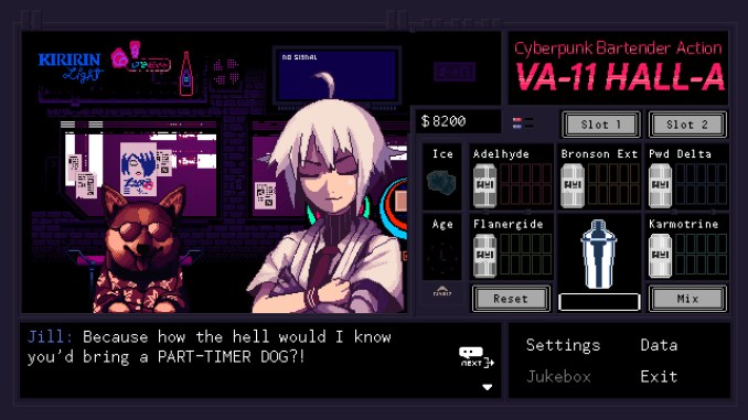 VA-11 HALL-A: Cyberpunk Bartender Action screenshot 1